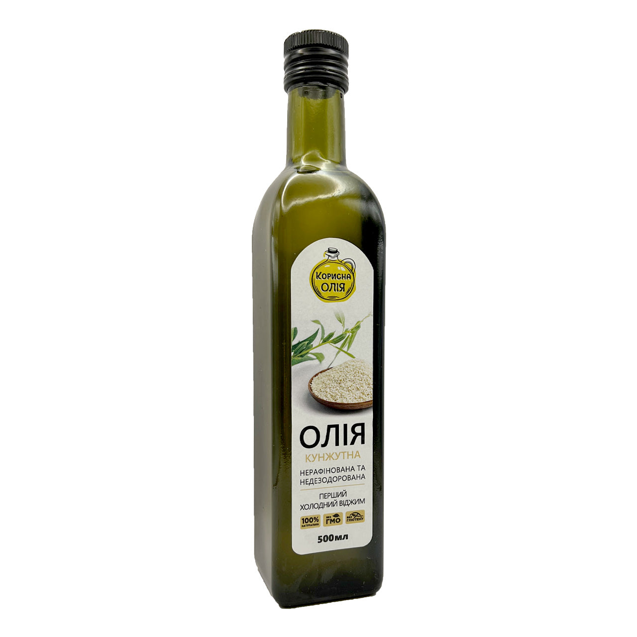 Олія кунжутна, першого холодного віджиму, ТМ "Корисна олія"