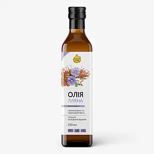 Лляна олія першого холодного віджиму, ТМ "Корисна олія"